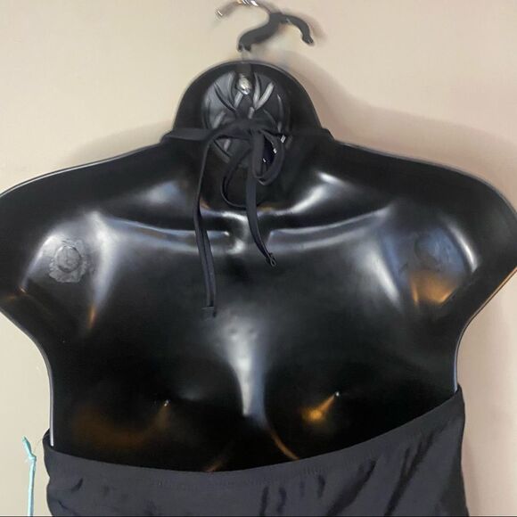 KANA Sol Black V Neck Padded Bra Swim Wear Top Neck Tie NWT - Picture 6 of 12